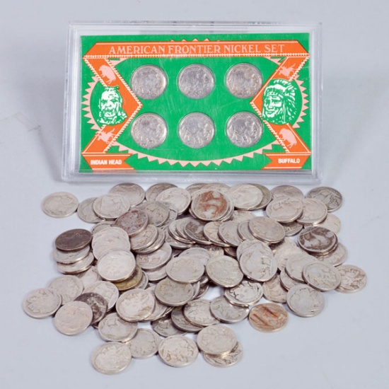 100 + Buffalo Nickels & More