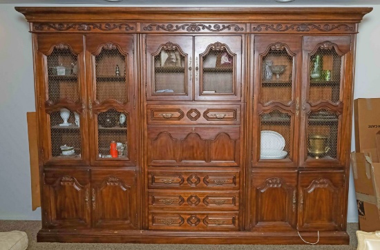 Large Wall Cabinet w/ Secretary, Ca. 1940's