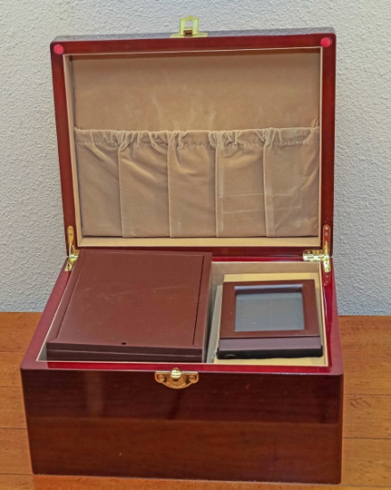 Neptune Society Wood Cremation Urn Box, Memento Container