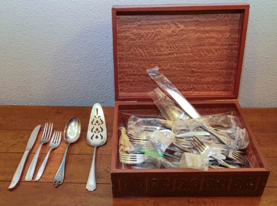 Silver Plate Flatware & Serving Items