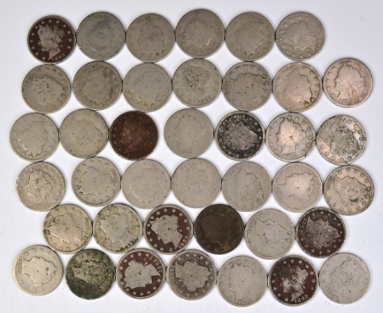 40 Liberty V Nickels: Various Dates