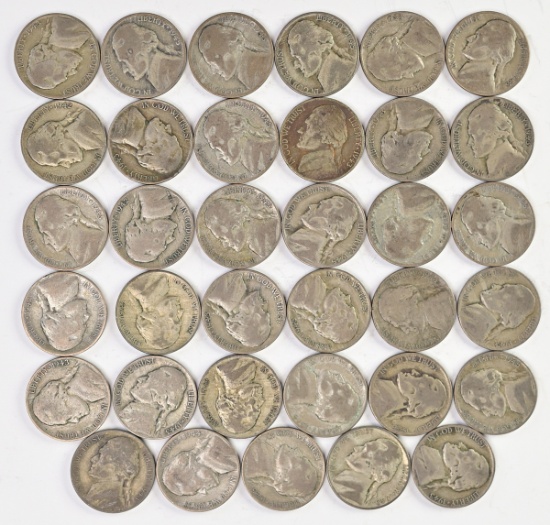 35 Wartime Nickels, 35% Silver