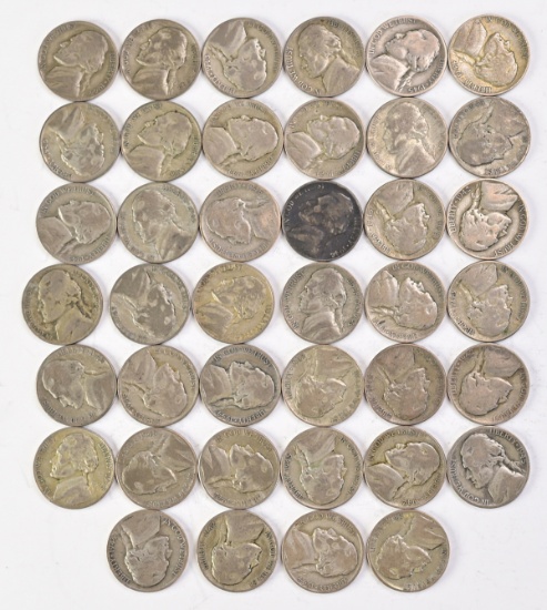 40 Wartime Nickels, 35% Silver