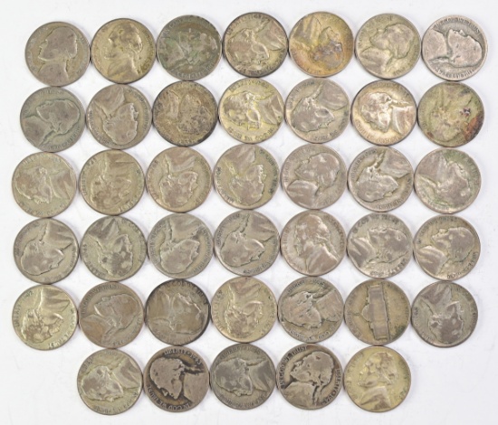 40 Wartime Nickels, 35% Silver