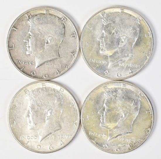 3-1964-D & 1-1964-P Kennedy Half Dollars