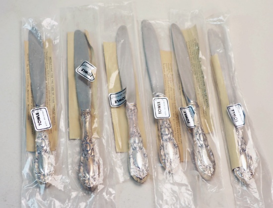 6 Towle "King Richard" Sterling Handled Knives, 90 Grams