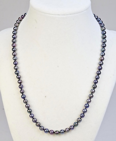 Black Pearls w/ 14k Clasp