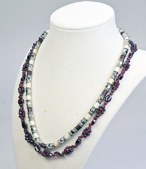 2 Beaded Style  Necklaces