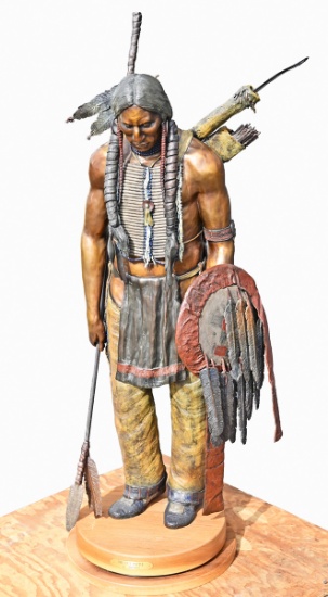 "The Last Battle" Bronze Sculpture by J.L. Snodgrass, Ca. 1994