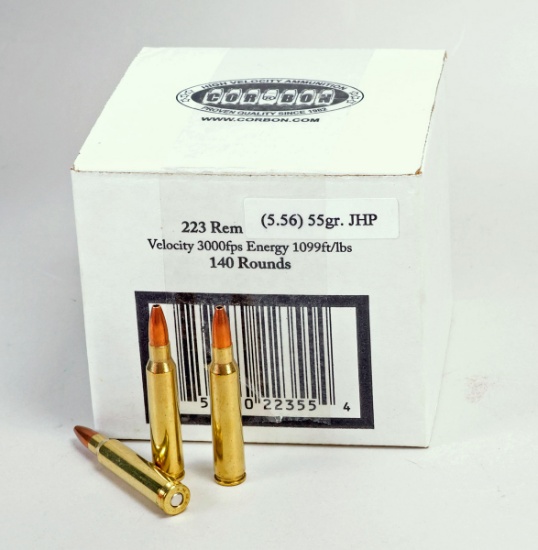 Corbon .223 Rem 55 Gr. Cartridges, 140 Rds.