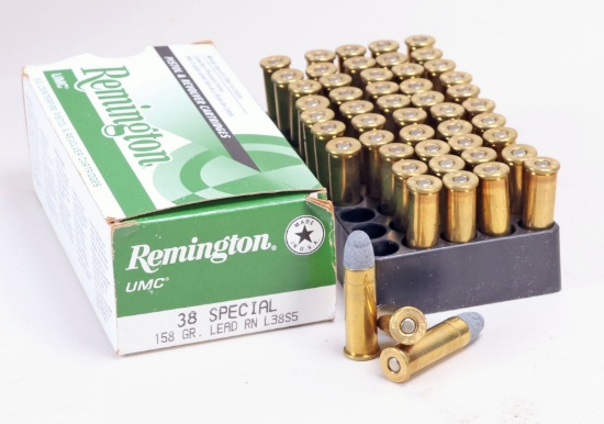 Remington 38 Special 158 Gr. Lead RN  Ammo, 50 Rds.