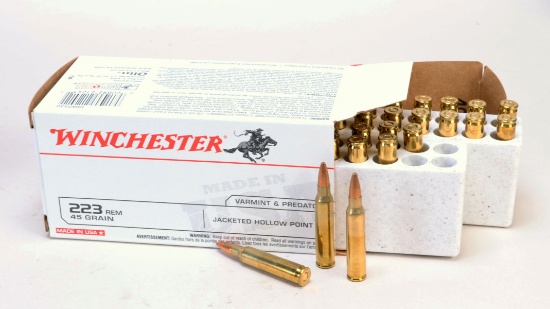 Winchester .223 Rem 45 Grain Cartridges, 40 Rds.