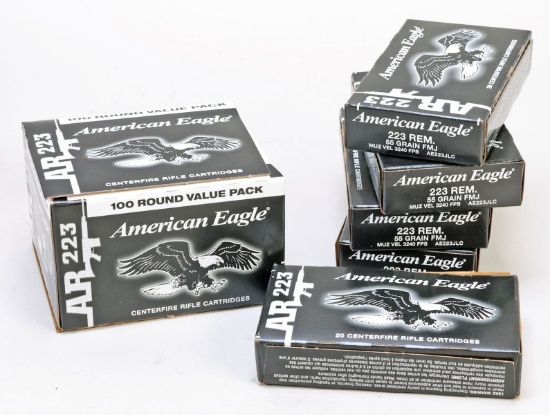 American Eagle AR .223 5 Grain FMJ Cartridges, 200 Rds.