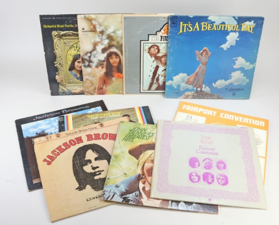 Vintage Vinyl LPs - Jackson Browne, Fairport Convention, Mimi Firina, It's A Beautiful Day