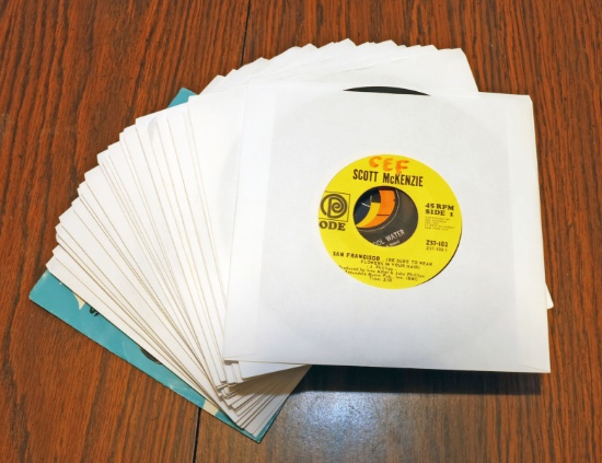 Assortment of 7" 45rpm Records, Ca. 1950's - 1960's