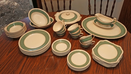 Johnson Bros. Green Powder Border China, England