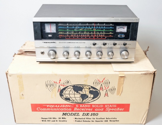 Realistic 5 Band Model DX-160 Shortwave Receiver & Speaker