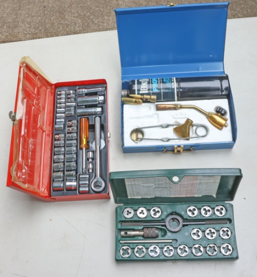 Tap & Die Set, Socket Wrench Set & Torch Kit