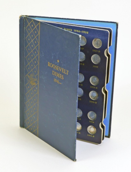 Roosevelt Dime Book - 55 Total Coins