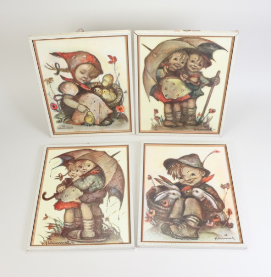 4 Vintage Hummel Art Print Pictures