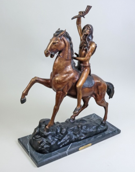 Bronze "Scalp" Remington Replica Sculpture