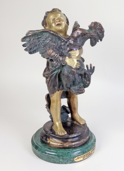 Bronze "Rooster Girl" by Fuenze