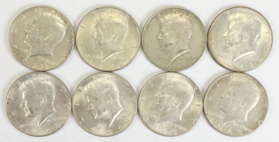 8 - 1968 Kennedy Half Dollars