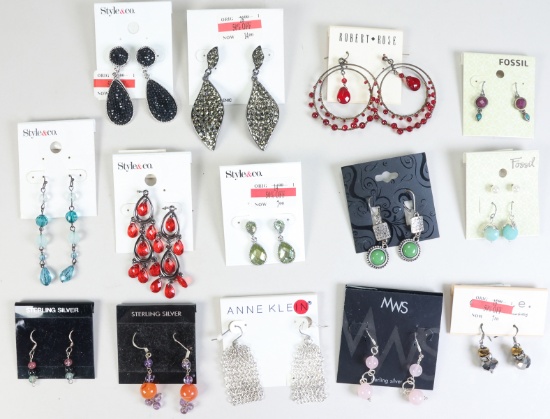 14 Vintage & Other Costume Dangle Drop Earrings