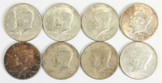 8 - 1967 Kennedy Half Dollars