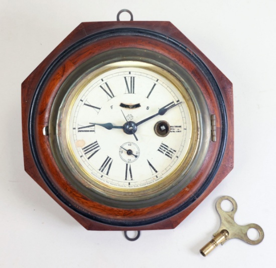 Antique Ansonia Wall Clock w/ Key