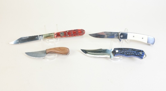 4 Knives: Red Deer, Ocoee River Cutlery, Buck Shot, Blackhills Steel