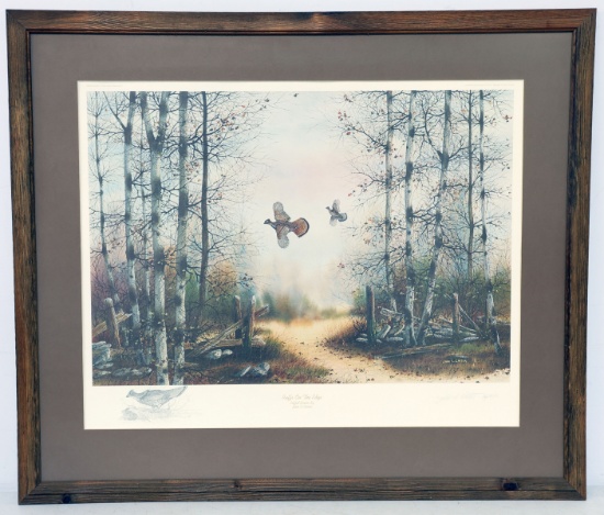 "Ruffs On The Slope - Ruffed Grouse" Limited Edition Print, Signed - John L. Carter