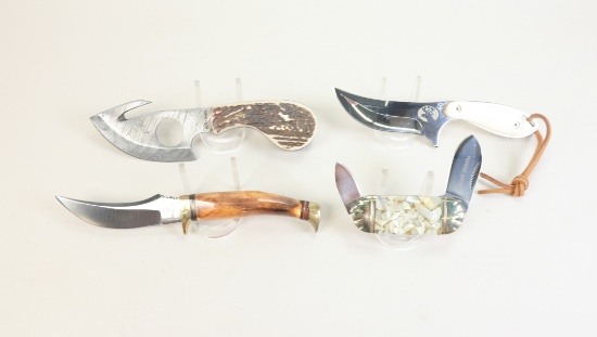 4 Knives: Stag USA, Whitetail Cutlery, Bear & Bull Cutlery, Whitetail Cutlery