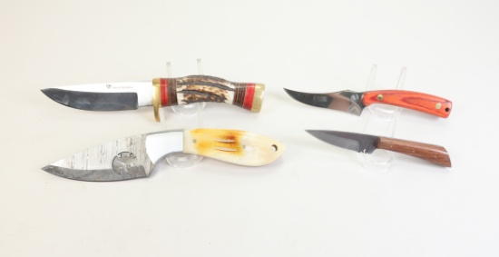 4 Knives: Hen & Rooster Cutlery, Chipaway Classic, Ocoee River Cutlery, Red Deer