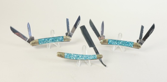 3 Foldable Knives: Cherokee Stone Works