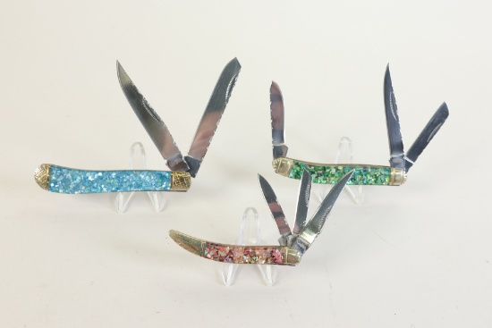 3 Foldable Knives: Cherokee Stone Works