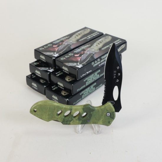 6 Folding Knives: S.A.R. Tactical - 3" Blades