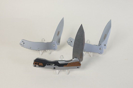 3 Folding Knives: Kershaw - 3" Blades