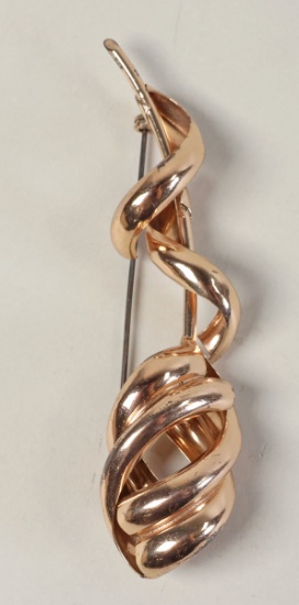 Swirl Style Napier Sterling Brooch