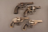handguns (4) IVER JOHNSON REVOLVERS, (1) MODEL 11 .32CAL,
