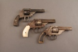 handguns (3) REVOLVERS, (1) U.S. REVOLVER CO. TOP BREAK .38CAL,