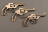 3 handguns (3) SMITH & WESSON TOP BREAK .32CAL REVOLVERS