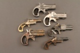6 handguns 6 DERRINGERS (1) WESTERN DERRINGER .357 (1) SPORT ARMS .22CAL (1) BUTLER .22CAL (1) COLT