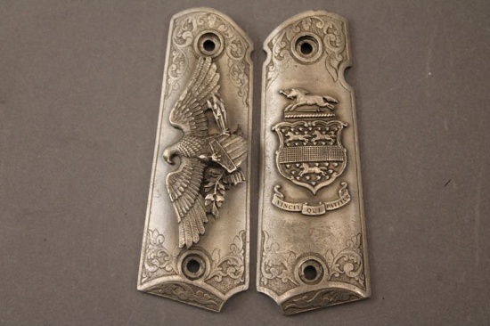 SID BELL SOLID PEWTER GRIPS BUILT FOR COLT CUSTOM SHOP