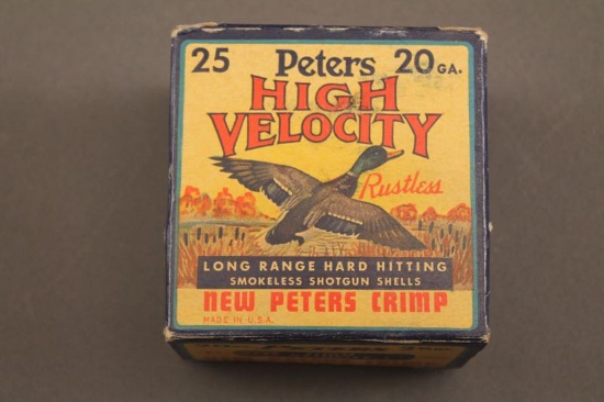 PETERS FULL BOX OF 20GA. SHOTGUN SHELL BOXES