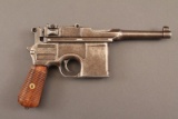 handgun MAUSER, MODEL 1896 EARLY POST WAR BOLO 7.63 MAUSER CAL SEMI-AUTO PISTOL