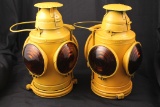 PAIR OF HANDLAN C&O CABOOSE MARKER LAMPS