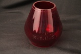 NYC ETCHED RED SHORT GLOBE