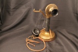 KELLOGG BRASS APPOINTED CANDLESTICK PHONE