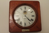 WESTERN UNION OAK FRAMED SELF WINDING CLOCK,